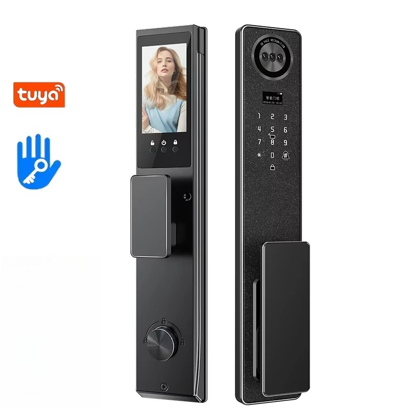 Electronics & Gadgets Starting With T - Tuya WiFi スマートドアロック、家庭用生体認証指紋ロック、キーパッドパスワード電子ロック、盗難防止フロントドアセキュリティロック