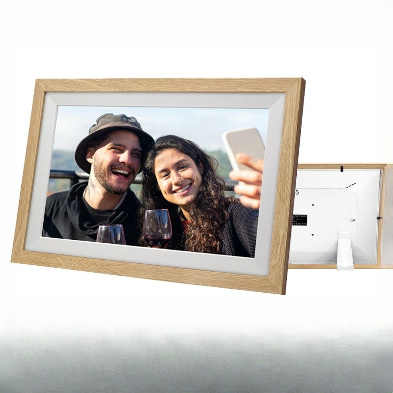Digital Photo Frame Wifi - 15インチWiFiフォトフレーム Frameo デジタルフォトフレーム 高解像度IPSタッチスクリーン 写真・動画再生