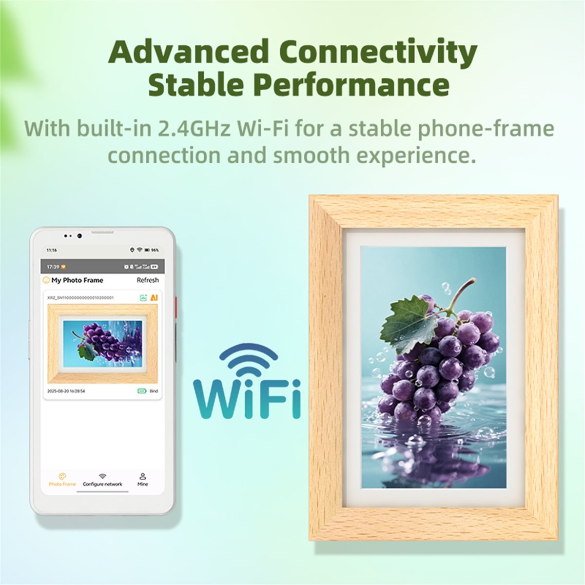 A73T 7.3インチカラーE-Inkディスプレイデジタルフ - Digital Photo Frame Wifi のレビューと価格