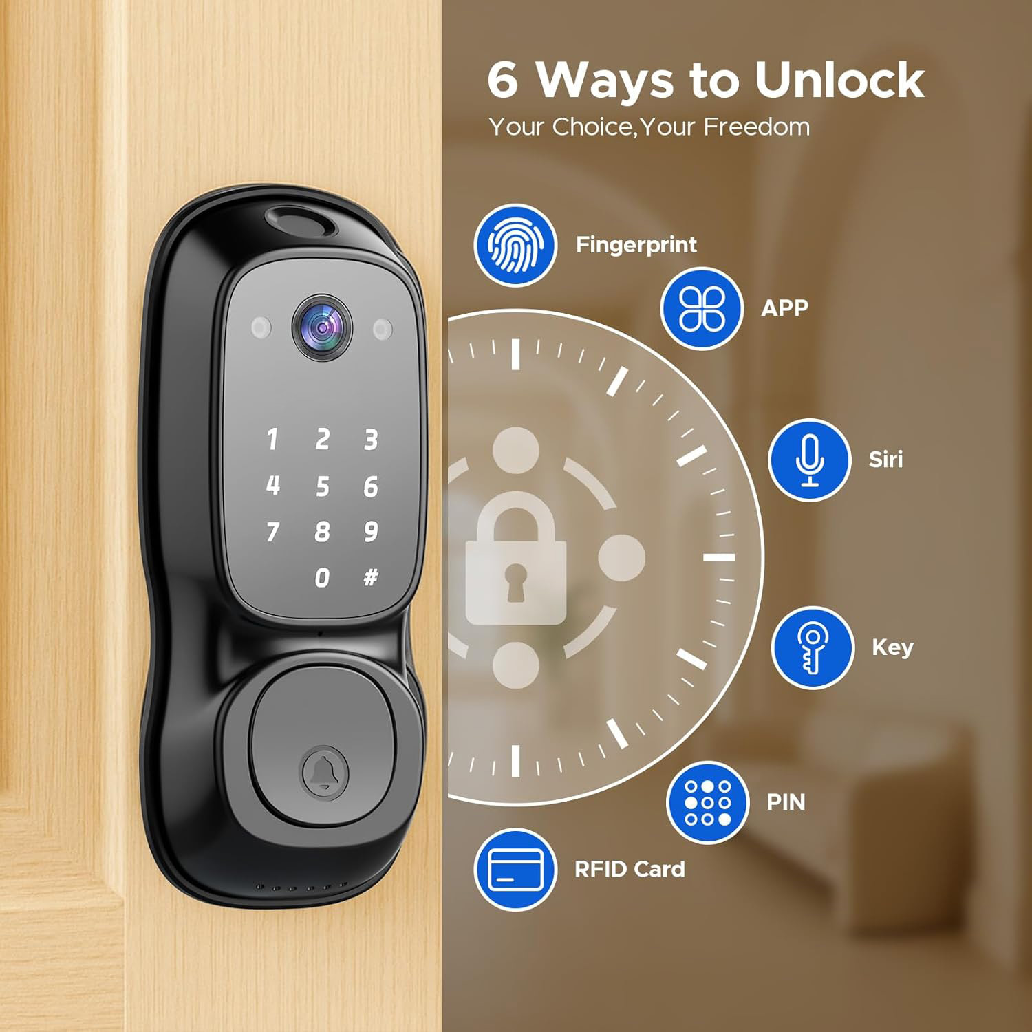 Tuya Wifiスマートドアロック ‎ カメラ＆ドアベル多 - Electronics & Gadgets Starting With T のレビューと価格