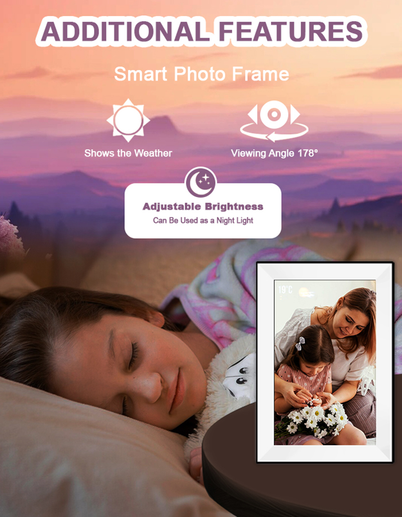 ウハレデジタルフォトフレーム 10.1インチ 32GB スマ - Digital Photo Frame Wifi のレビューと価格