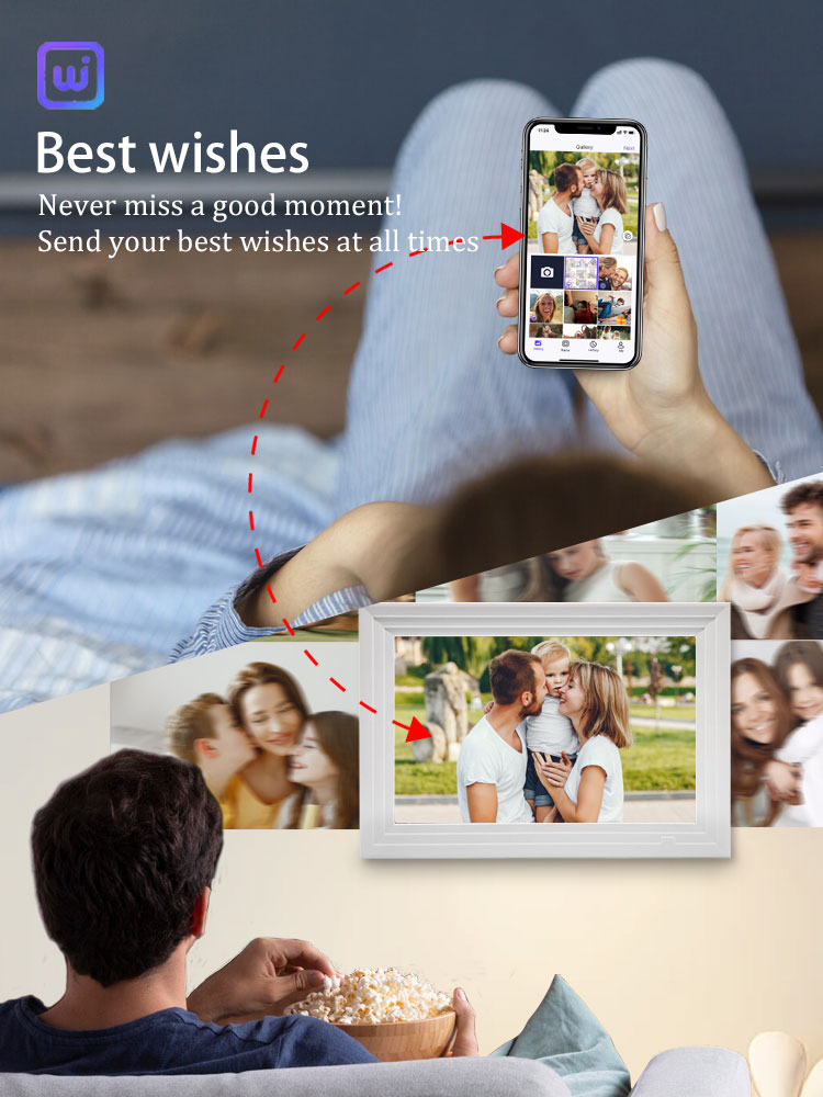 10.1 インチ WiFi デジタル フォト フレーム クラ - Digital Photo Frame Wifi のレビューと価格