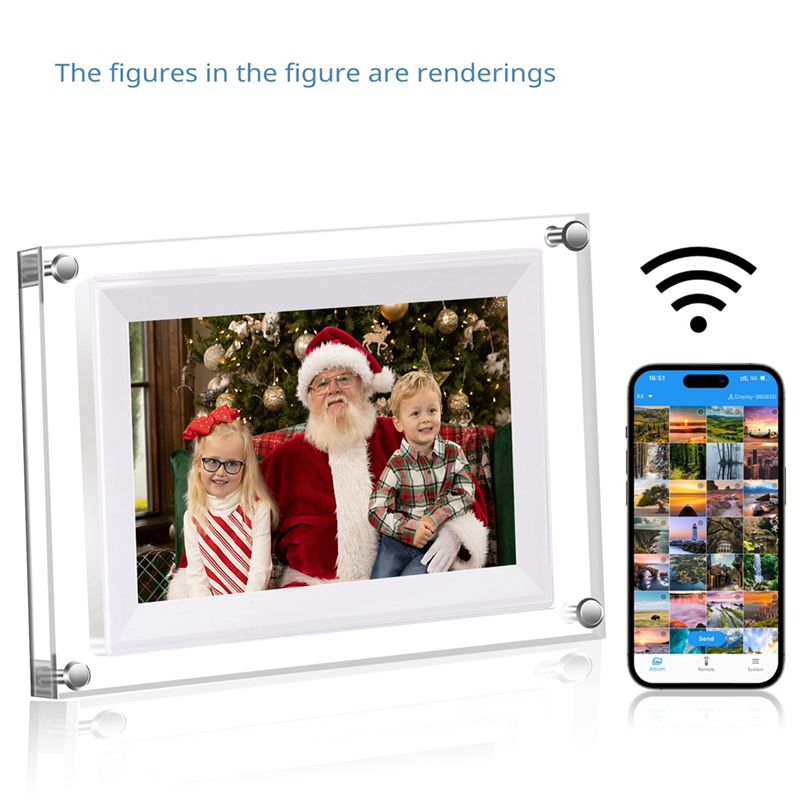 新しい 7 インチ透明アクリルデジタルフォトフレームビデオ画 - Digital Photo Frame Wifi のレビューと価格